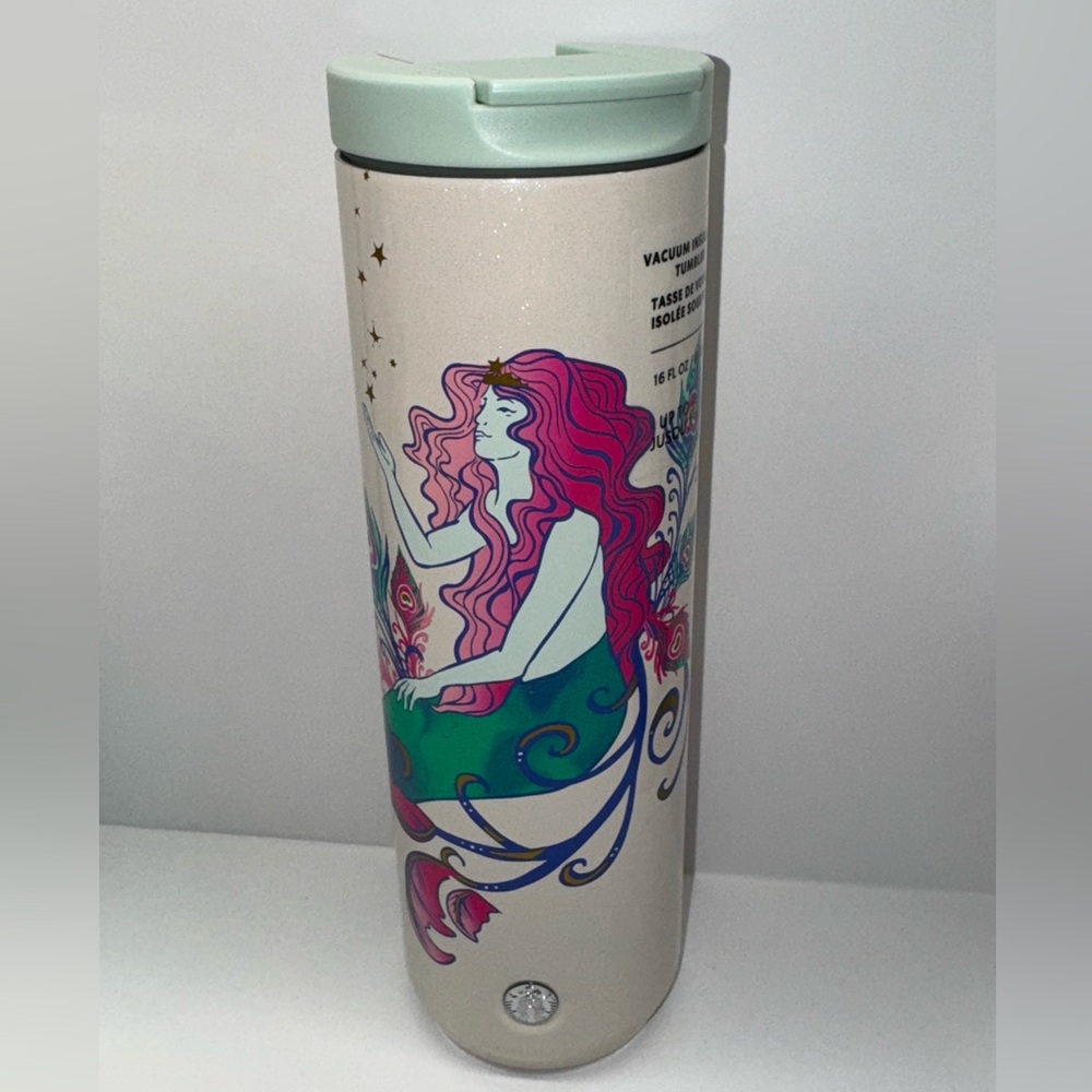 NEW Starbucks 2024 Holiday Iridescent Holographic Siren Shell Star Tumblers Set - Picture 5 of 5